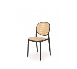 Jídelní židle stohovatelná K529, Černá/Přírodní