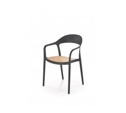 Jídelní židle stohovatelná K530, Černá/Přírodní