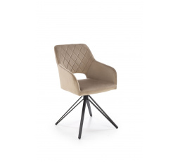 Jídelní otočná židle K535, Béžová/Černá