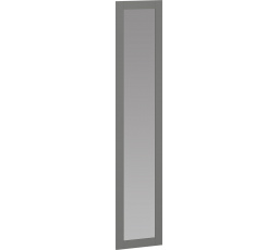 Dveře ke skříni se zrcadlem FLEX - F3, Tmavě šedá