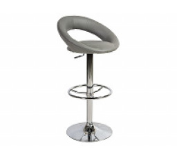 C-300-židle barová  eco šedá/chrom (KROC300S) (S) (K150-E)