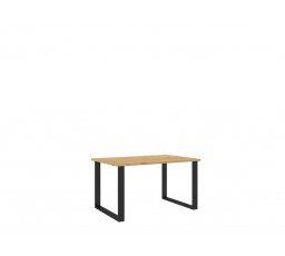 LOFT - Jídelní stůl š. 138 x 75 x 90, lamino Dub artisan/ černý kov "LP" (K150-Z)