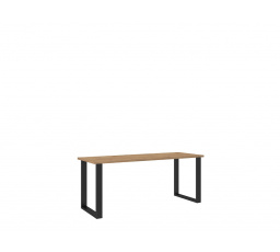LOFT - Jídelní stůl š. 185 x 75 x 67, lamino Dub lancelot/ černý kov "LP" (K150-Z)