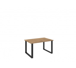 LOFT - Jídelní stůl š. 138 x 75 x 90, lamino Dub lancelot/ černý kov "LP" (K150-Z)