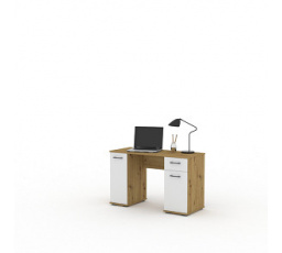 ADAM - počítačový stůl ,lamino Dub artisan/bílá (AL06) (MD) (K150-E)