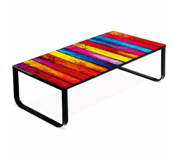 (CT-1010) Konferenční stolek s potiskem "color" / černá