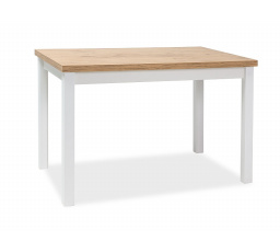Jídelní stůl ADAM, dub lancelot/bílý, mat, 100x60 cm