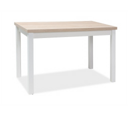 Jídelní stůl ADAM, dub sonoma/bílý mat, 100x60 cm