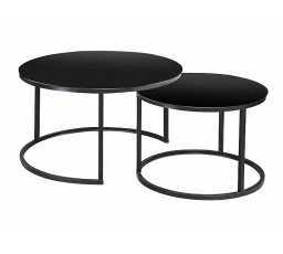 Konferenční stůl ATLANTA D - set 2 stolů, černý/černý mat