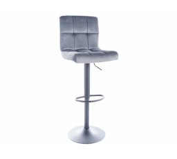 Barová židle C-105 Velvet, černý mat/šedý Bluvel 14