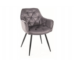 Jídelní židle CHERRY MONOLITH šedý 85/černý mat