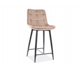 Barová židle CHIC H-2 Velvet, béžový Bluvel 28/černý mat