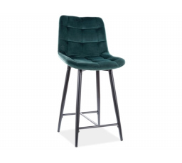 Barová židle CHICH H-2 Velvet, černá/zelený Bluvel 78