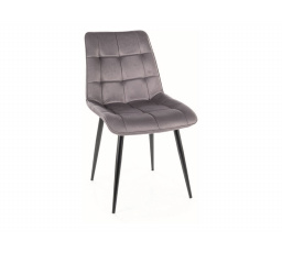Jídelní židle CHIC MONOLITH světle šedý 85/černý mat