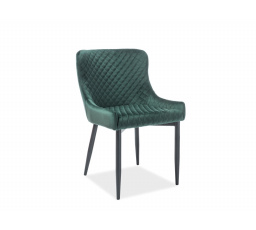 Jídelní židle COLIN B VELVET, zelený Bluvel 78/černý mat