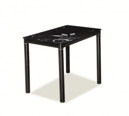 Jídelní stůl DAMAR, černý, 80x60 cm