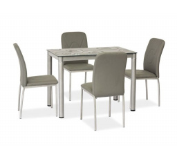 Jídelní stůl DAMAR, šedý, 80x60 cm