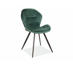 Jídelní židle GINGER Velvet, zelený Bluvel 78/černý mat