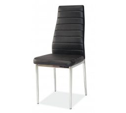 Jídelní židle H-261, černá ekokůže/chrom