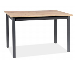 Jídelní stůl HORACY, dub artisan/černý - 125(170)x75