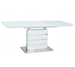 Jídelní stůl LEONARDO, bílý lak - 140(180)x80