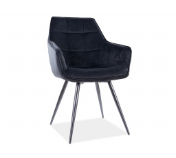 Jídelní židle LILIA, černý velvet Bluvel 19