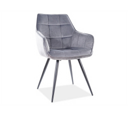 Jídelní židle  LILIA, šedý velvet Bluvel 14