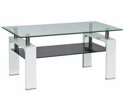 Konferenční stůl LISA II, transparent/bílý lak