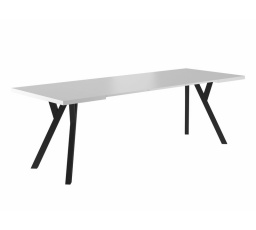Jídelní stůl MERLIN, bílý mat/černý