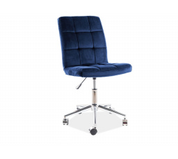 Kancelářská židle Q-020 Velvet, Modrý Bluvel 86