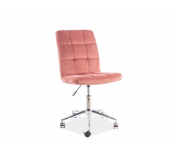 Kancelářská židle Q-020 Velvet, starorůžová Bluvel 52