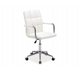 Kancelářská židle Q-022, bílá ekokůže