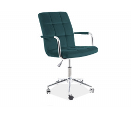 Kancelářská židle Q-022 Velvet, zelená Bluvel 78