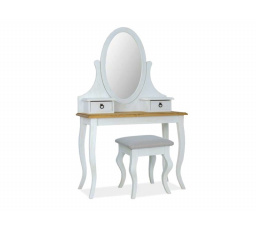 Toaletní stolek POPRAD, medově hnědá/patina