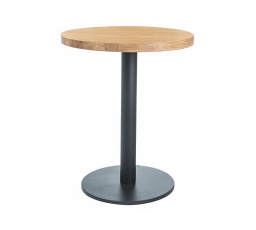 Jídelní stůl PURO II, dub/černý, 60 cm