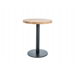 Jídelní stůl PURO II, masiv dub/černý  70 cm