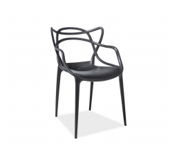 Jídelní židle TOBY černá, stohovatelná