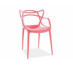 Jídelní židle TOBY červená, stohovatelná