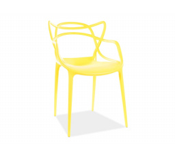 Jídelní židle TOBY žlutá, stohovatelná