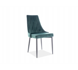 Jídelní židle TRIX B VELVET, zelený Bluvel 78/černý mat
