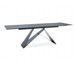 Jídelní stůl WESTIN I, černý mat, 160(240)x90 cm