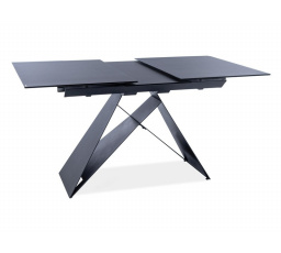 Jídelní stůl WESTIN SG, černý mat, 120(160)x80 cm