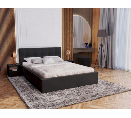 Čalouněná postel RINO - Velur, barva: ČERNÁ