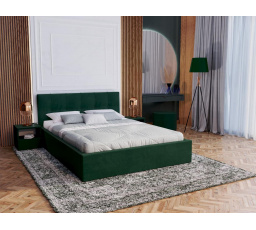 Čalouněná postel RINO - Velur, barva: BUTTON GREEN