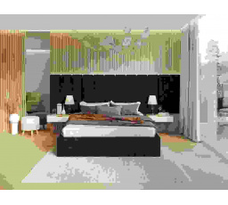 Čalouněná postel ORLANDO - TRINITY (BLACK) - 140 x 200