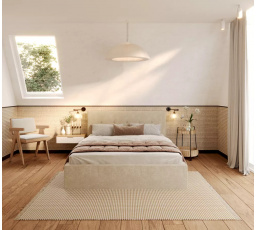 Čalouněná postel TULSA - Ottawa, barva: krémová - 120 x 200