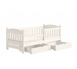 Dětská postel dřevěná Alvins DP 002 - Bílý, 80x180