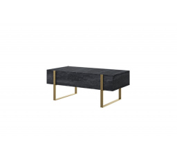 Konferenční stolek Verica - černý beton / zlaté nohy