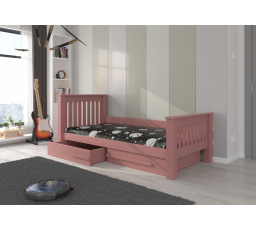 Postel dětská CARMEL s matrací 200x90 Pink+Pink