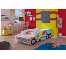 Dětská postel TRUCK - Monster truck s matrací, 140x70 cm
